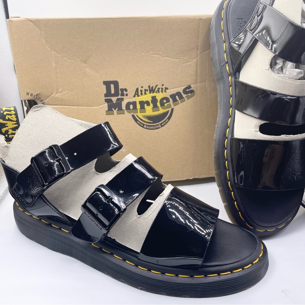 DR. Martens unisex patent leather gladiator sandals Size W11 / M10